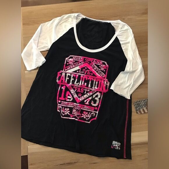 Affliction Motor Club Neon Tee S NWT Deadstock - Picture 1 of 6